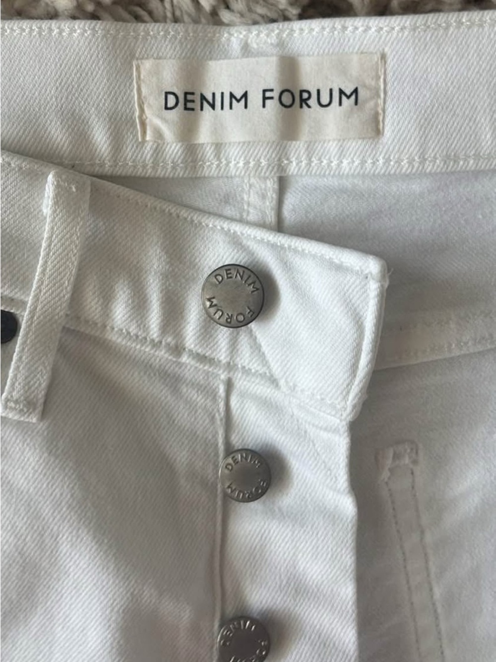 ⚪️Denim Forum Arlo High-Rise Straight White Women’s Jeans⚪️ - Picture 6 of 7